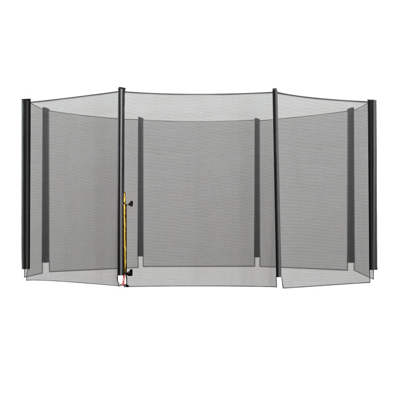 HOMCOM 13ft Trampoline Net Replacement Safety Net Enclosure Net Spare w/ 8 Poles