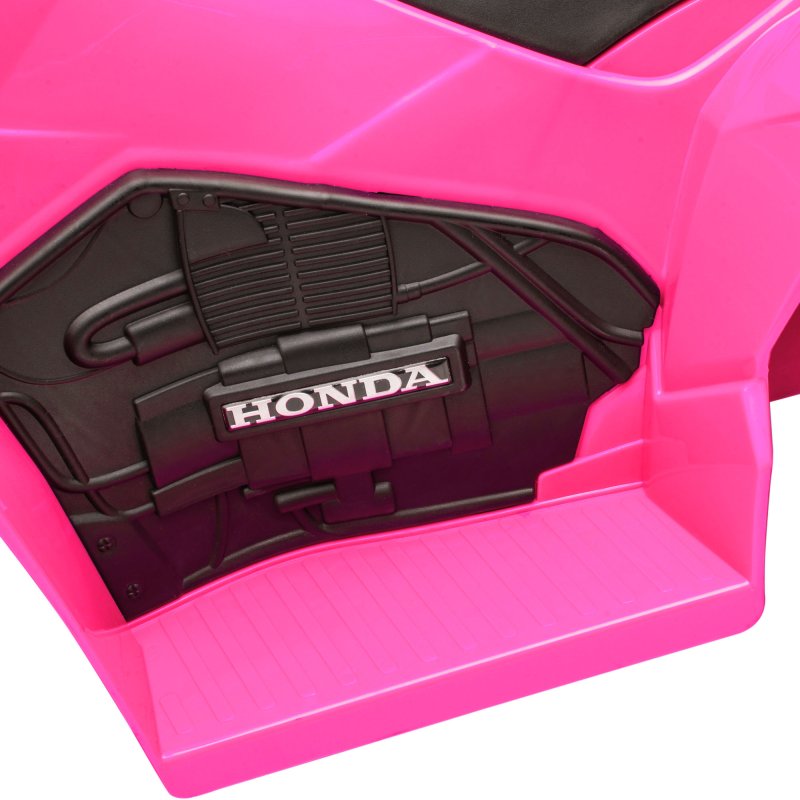 AIYAPLAY Honda Licensed Kids Electric Quad Bike, 6V Ride On Car ATV Toy, with LED Light, Horn, for 1.5-3 Years, Pink
