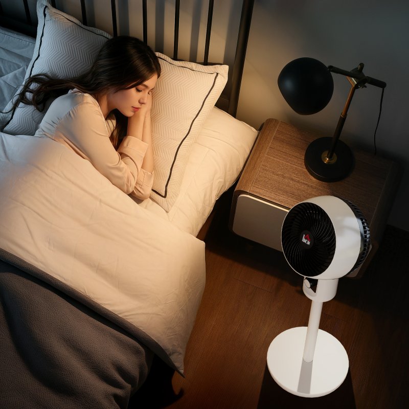 HOMCOM 9'' Air Circulator Fan 3 Speed, 70° Oscillation 90° Vertical Tilt, Carry Handle, Standing Fan, Pedestal Fan for Living Room, Bedroom, Office, White and Black