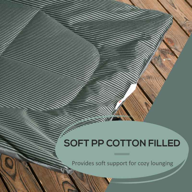 Outsunny Camping Bed for Adults, Single Folding Camp Bed, Padded Portable Camping Cot for Sleeping, with Carry Bag, Side Pocket and Cup Holder for Outdoor, Travel, Fishing, Grey