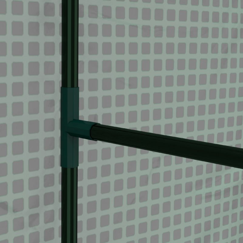 Outsunny Mini Greenhouse, Tomato Greenhouse Green House for Garden with 2 Roll-up Doors, Vent Holes and Reinforced PE Cover, 100 x 80 x 150cm, Green