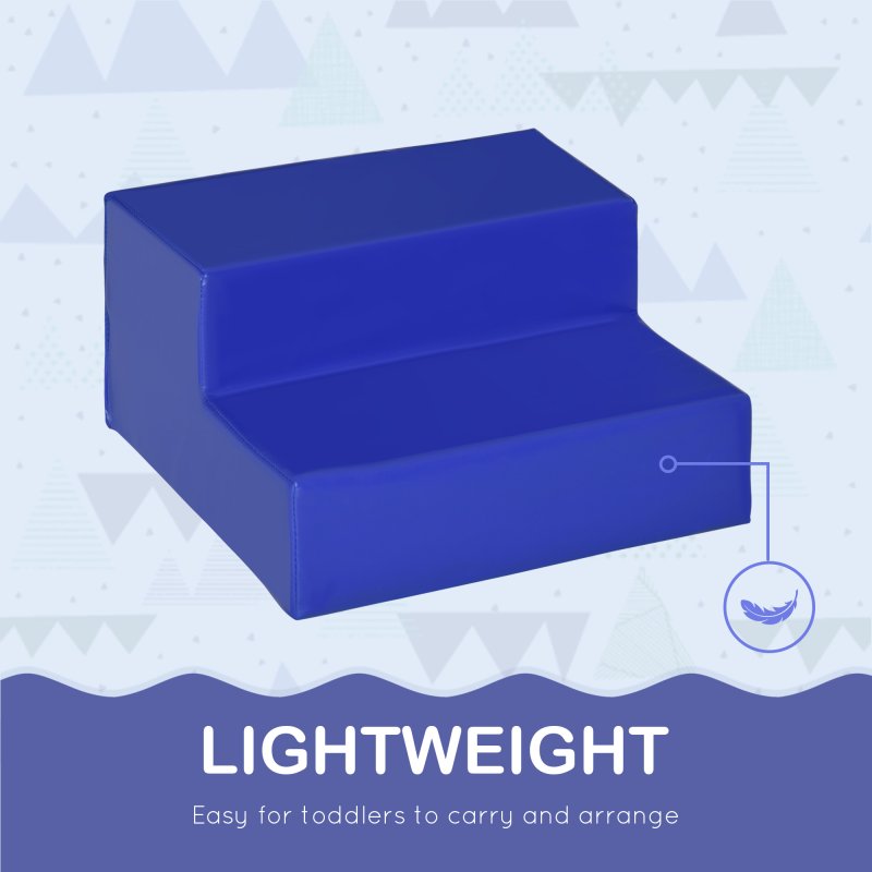 HOMCOM Soft Play 4-piece Climb and Crawl Foam Toddler Stairs and Ramp Colorful Children