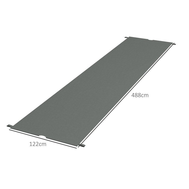 Outsunny 2 PCS Pergola Canopy Replacement, 4.9 x 1.2m UV Protection Pergola Cover, Easy to Install, for 3 x 3(m) Pergola, Dark Grey