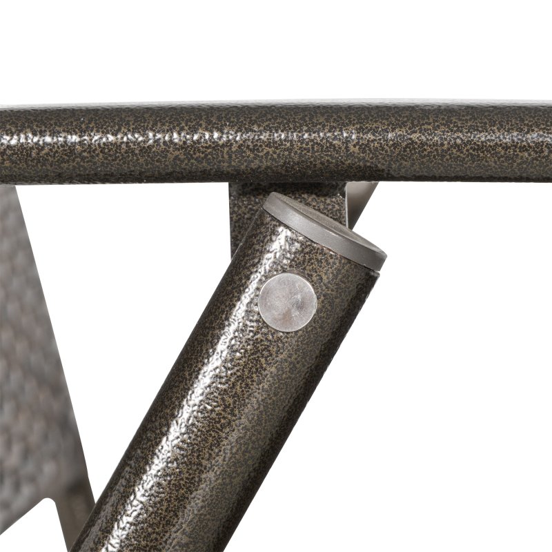 Outsunny Folding Garden Chairs Set of 2, PE Rattan Garden Dining Chairs with Armrests, High Back and Steel Frame, Weather Resistant Outdoor Dining Furniture for Patio, Balcony, Brown