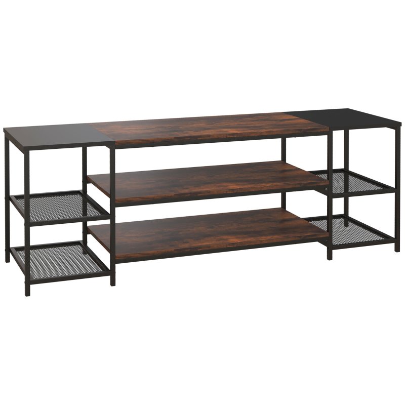 HOMCOM TV Unit Cabinet for TVs up to 60 Inches, Industrial TV Stand with Storage Shelves for Living Room