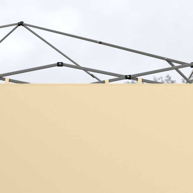 Outsunny Gazebo Side Panels with Zipped Doors, for 3x3 m or 3x6 m Pop Up Gazebo, 2 Pack Sides Replacement, Beige