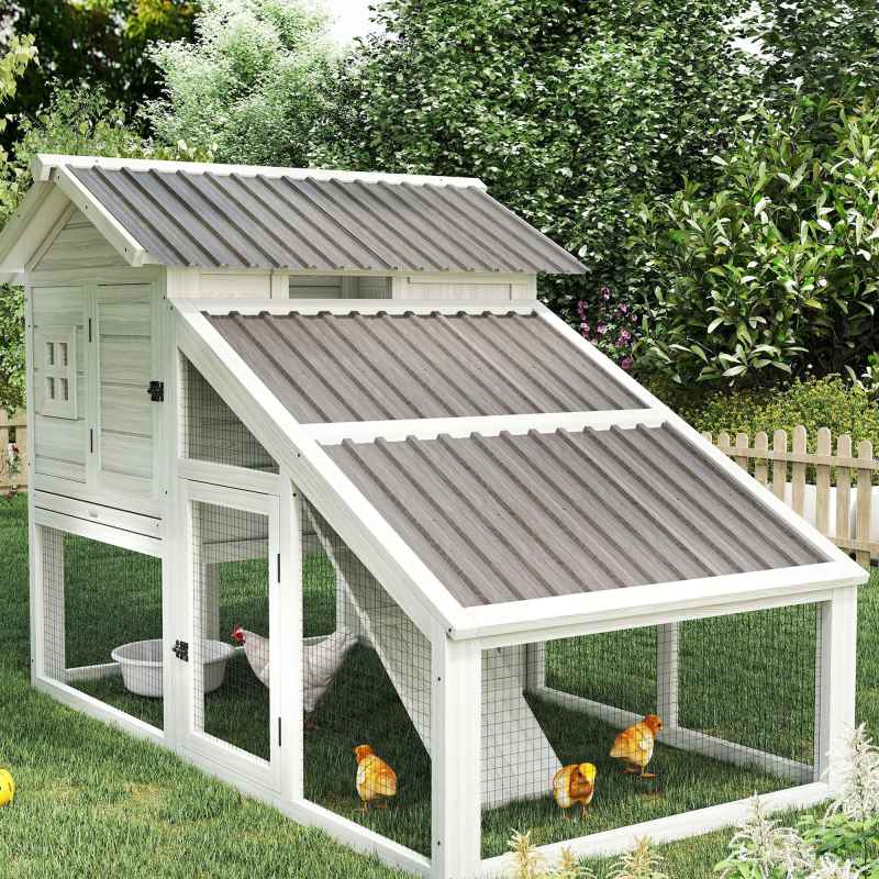 Outsunny Corrugated Roofing Sheets, Pack of 12, Galvanised Metal Roofing Sheets for Greenhouse, Garage, Storage Shed, Carport, 129 x 45cm, Grey Wood Effect