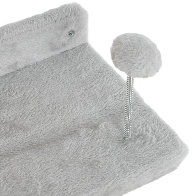 PawHut Cat Wall Shelves, 4 Piece Wall-Mounted Cat Tree with Steps, Ladder, Jumping Platforms, Scratching Posts, Toy Ball, Cat Wall Furniture for Indoor Cats, Light Grey