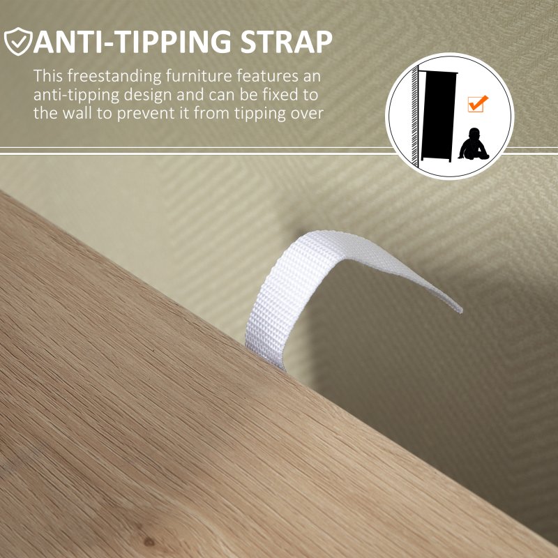 HOMCOM Bathroom Floor Cabinet, Freestanding Storage Unit with 4 Drawers and Door Cupboard for Living Room, Kitchen, Bedroom