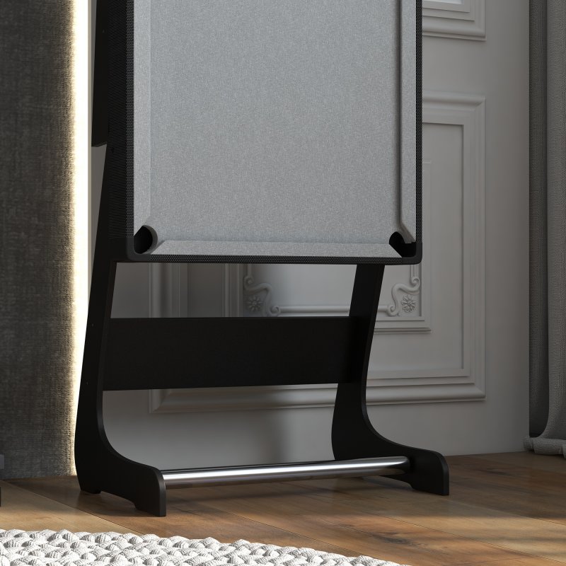 SPORTNOW Folding Pool Table Set, 104cm Mini Snooker Table with 2 Cues, 16 Balls, Chalk, Triangle, Brush, Portable Billiards Table for Youth and Adults, Grey