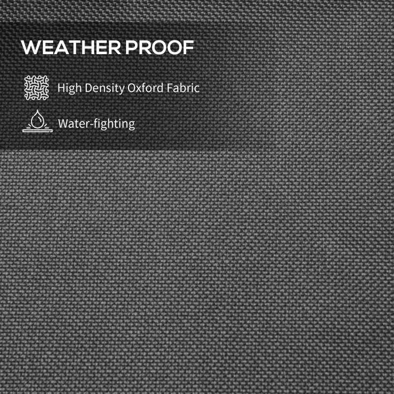 Outsunny Parasol Cover, Patio Cantilever Cover, Banana Umbrella Protector with Rod, Zipper for 2-4 m Parasol for Outdoor Garden, Patio, Dark Grey