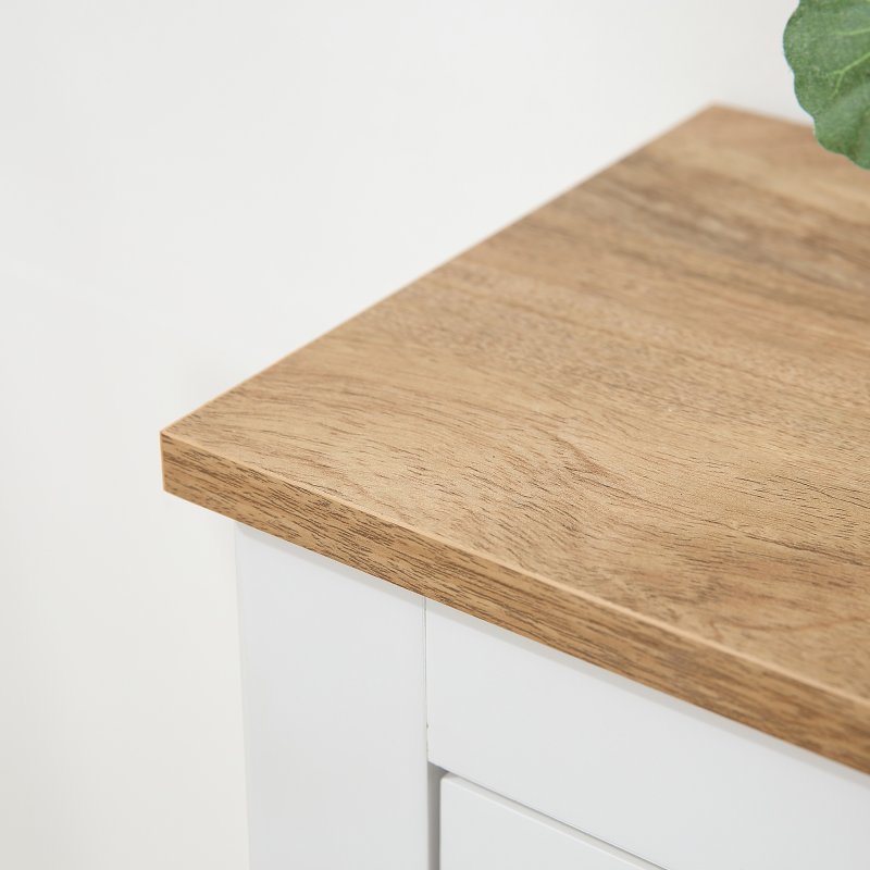 HOMCOM 2 Drawer Shoe Cabinet Modern Narrow Shoe Cupboard Hallway Wooden Storage Organiser with Flip Doors Adjustable Shelf for 12 Pairs, White