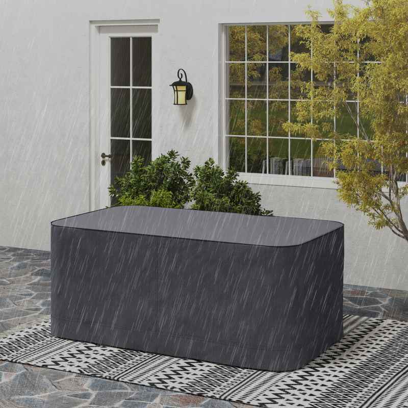 Outsunny Garden Furniture Cover, Waterproof Windproof 420D Heavy Duty Oxford Fabric Rattan Furniture Cover, Rectangular Outdoor Table Chair Set Cover, 235 x 135 x 94cm