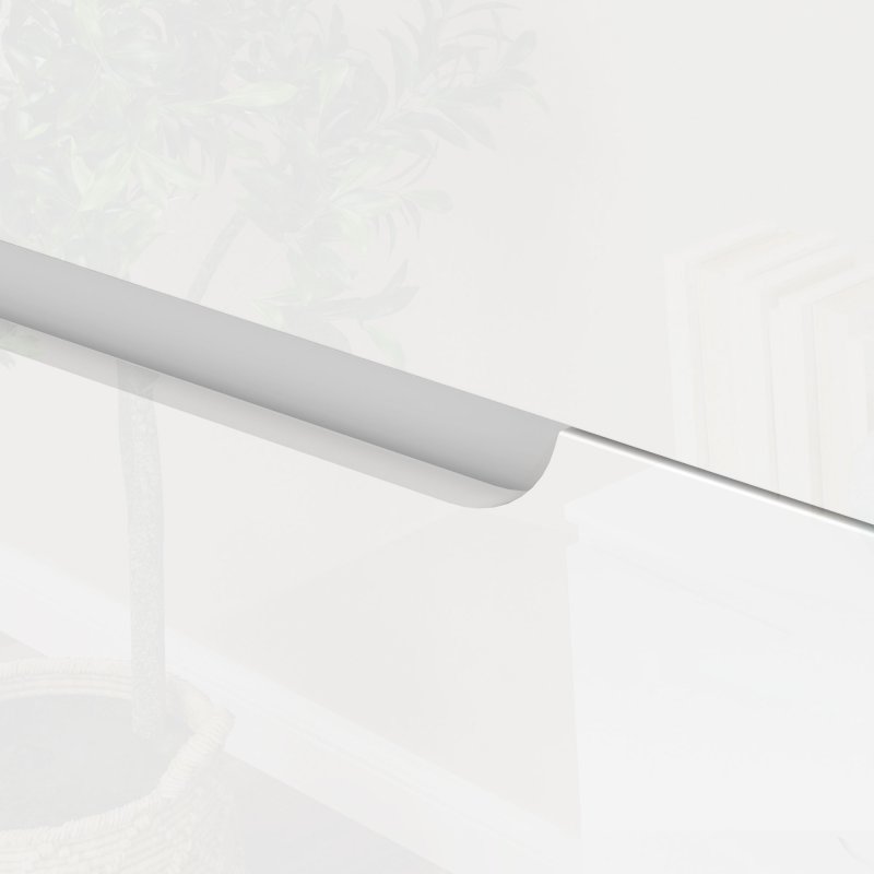 HOMCOM Modern Chest of Drawer with 4 Drawers, High Gloss Dresser for Bedroom, Living Room, 60 x 40 x 85cm, White