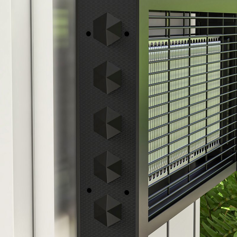 HOMCOM Powerful Fly Zapper with Infrared Light, Hanging/ Freestanding 8W Insect Mosquito Bug Zapper, Fly Killer for Indoor Use, Black