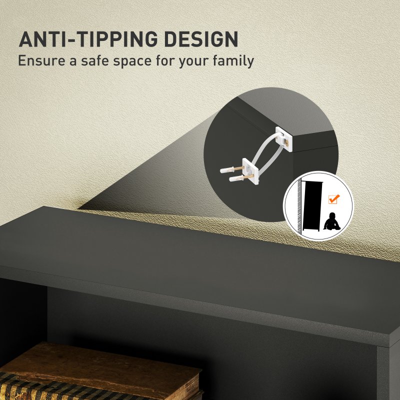 HOMCOM 6 Tier Bookshelf, Freestanding Bookcase with Adjustable Shelves, Display Storage Unit for Living Room, Bedroom, Study, 60 x 24 x 158.5 cm