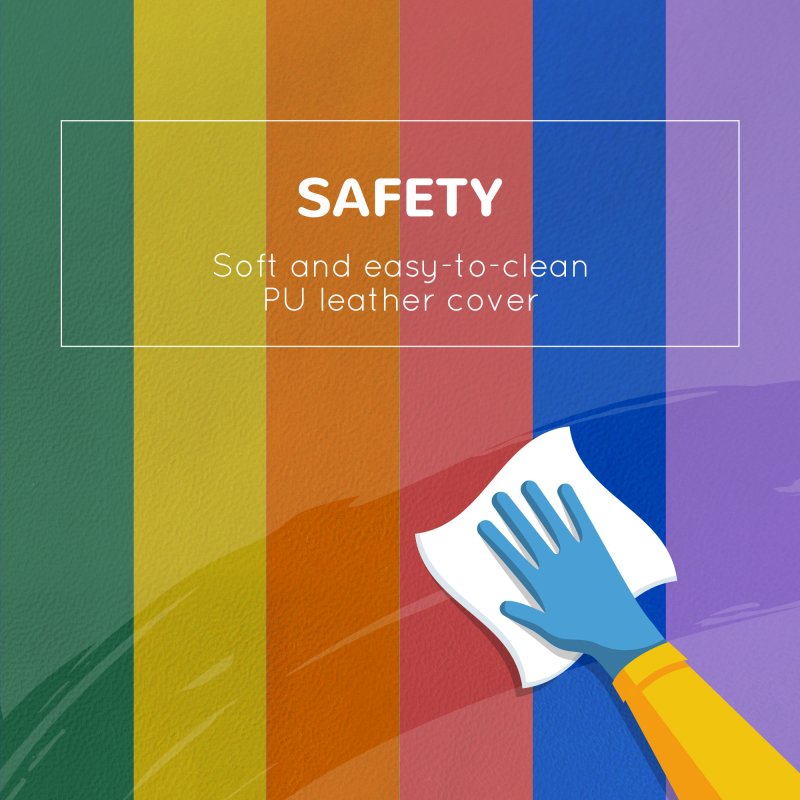 HOMCOM 11-Piece Soft Play Equipment for Toddlers, Soft Play Set Kids, Foam Blocks, Toys for Climb and Crawl, Indoor Activity Play Set Playground, for 1-3 Years, Multicoloured