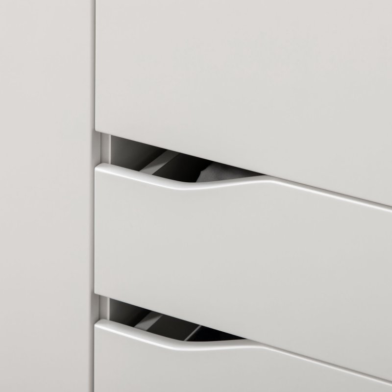 HOMCOM 2 Door Wardrobe with 2 Drawers, Storage Cupboard with Clothes Hanging Rail, Shelves and Anti-tipping Design, Modern Bedroom Furniture, White