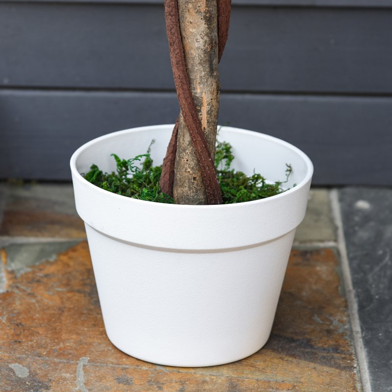 Outsunny 90cm/3FT Artificial Rose Tree, Fake Decorative Plant with Pot, Indoor Outdoor Faux Decoration Home Office Decor, Pink