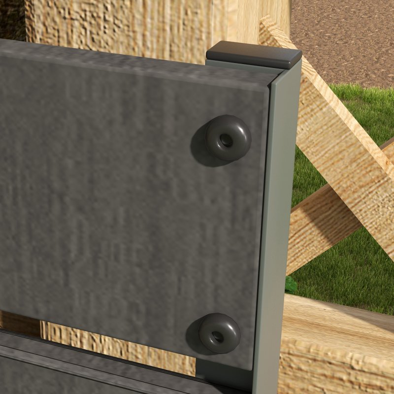 Outsunny Garden Planter with Trellis for Climbing Plants, Vines, Flowers, Freestanding Raised Bed for Garden, Outdoor, Patio, Planter Box with Drainage Gap, Dark Grey