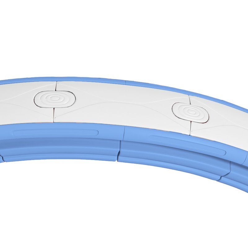 SPORTNOW Smart Weighted Hula Hoop for Adults, Hula Ring with 16 Detachable Knots, 360?? Auto-Rotating Ball and Digital Counter, Massage Hula Circle For Weight Loss, Light Blue