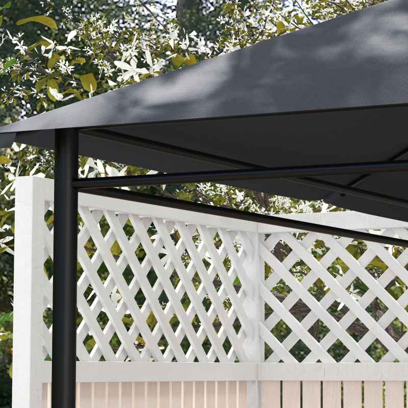 Outsunny 3 x 4m Gazebo Canopy Replacement Covers, Garden Gazebo Roof Replacement with Vents and Drain Holes, TOP COVER ONLY
