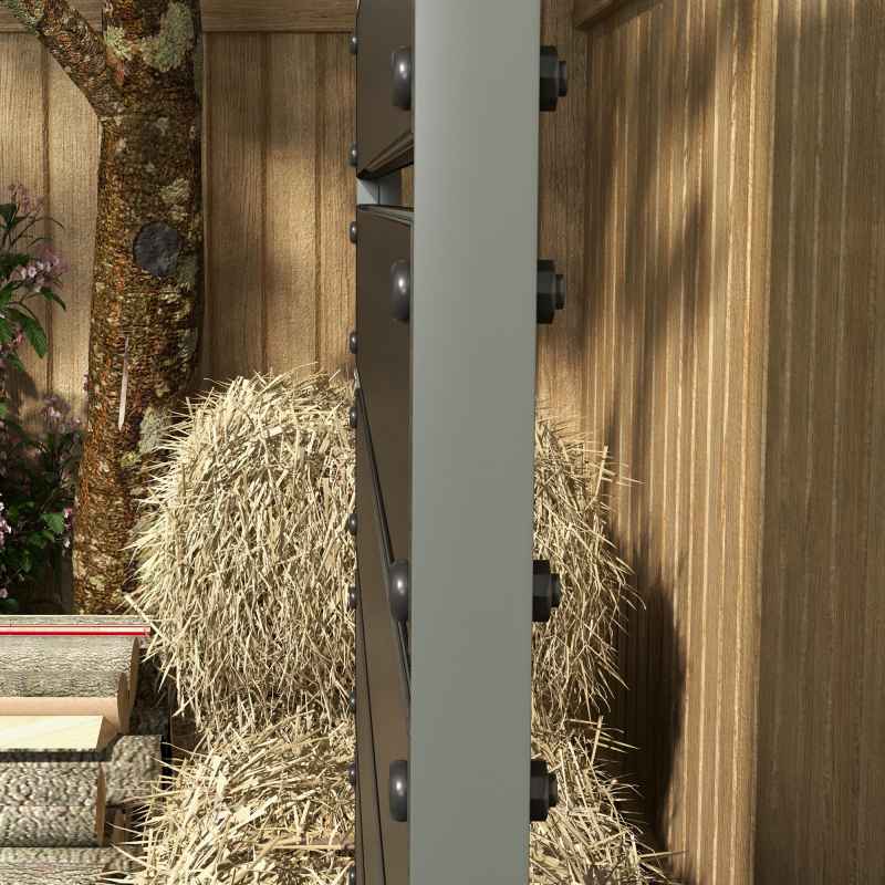 Outsunny Garden Planter with Trellis for Climbing Plants, Vines, Flowers, Freestanding Raised Bed for Garden, Outdoor, Patio, Planter Box with Drainage Gap, Black