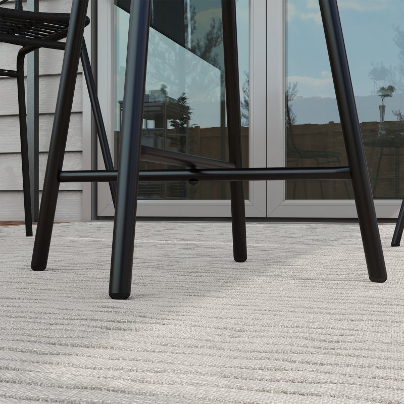 Outsunny Outdoor Coffee Table, Garden PE Rattan Side Table with Plastic Wood Table Top, X-Shape Support for Indoor, Outdoor, Balcony, Patio, Grey