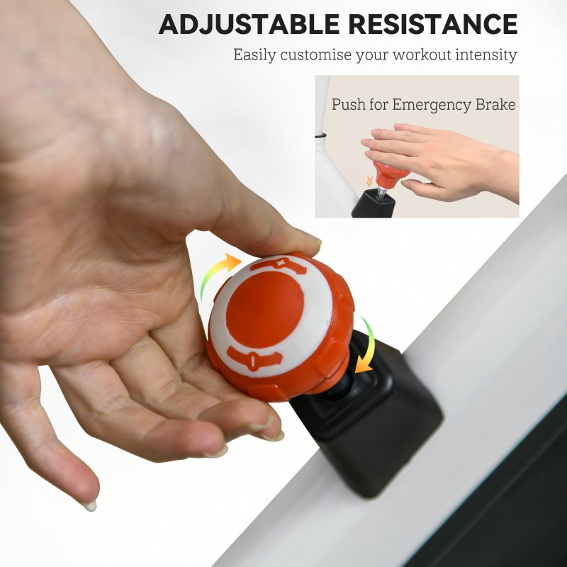 HOMCOM Upright Exercise Bike 8kg Flywheel Indoor Training Cycling Machine Stationary Workout Bicycle with Adjustable Resistance Seat Handlebar LCD Display for Home Gym, White