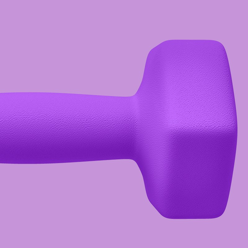 SPORTNOW Set of 2 Hex Dumbbells, Neoprene Weights Pair with Non-Slip Grip, Home Gym Fitness Training Equipment, 2 x 4kg, Purple