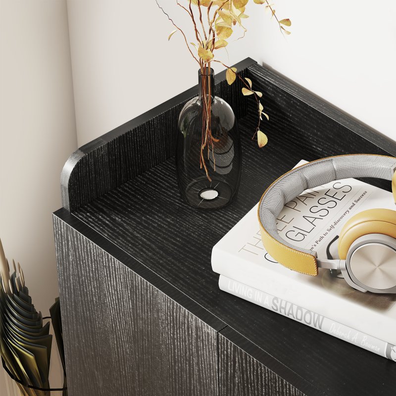 HOMCOM Shoe Storage Cabinet Two Doors w/ Adjustable 4 Shelves Cupboard Footwear Rack Stand Organiser Hallway 