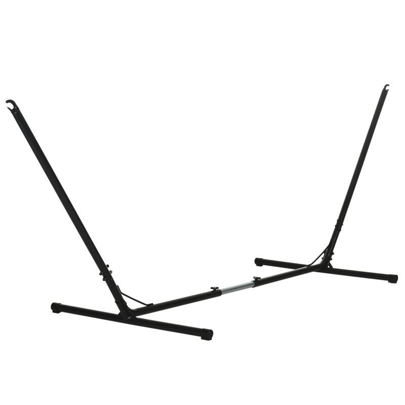 Outsunny 3.1-3.8m Adjustable Universal Hammock Stand Metal Frame Garden Camping Picnic Outdoor Patio Replacement - Stand Only