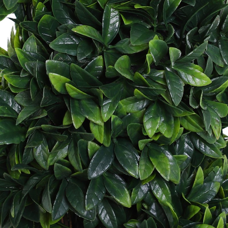 Outsunny Set of 2 Artificial Boxwood Spiral Topiary Trees Potted Decorative Plant Indoor D??cor 120cm