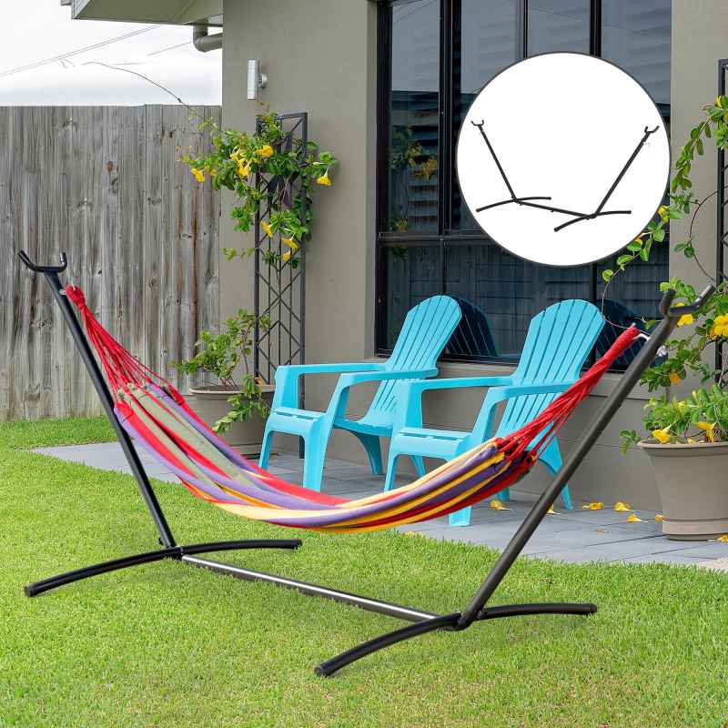 Outsunny 2.86m Universal Hammock Stand Metal Frame Garden Camping Picnic Outdoor Patio Replacement - Stand Only