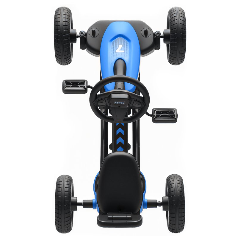 AIYAPLAY Pedal Go Kart for Kids, Children Ride-On Race Car with Silent EVA Tyres, for 2-5 Years, Blue