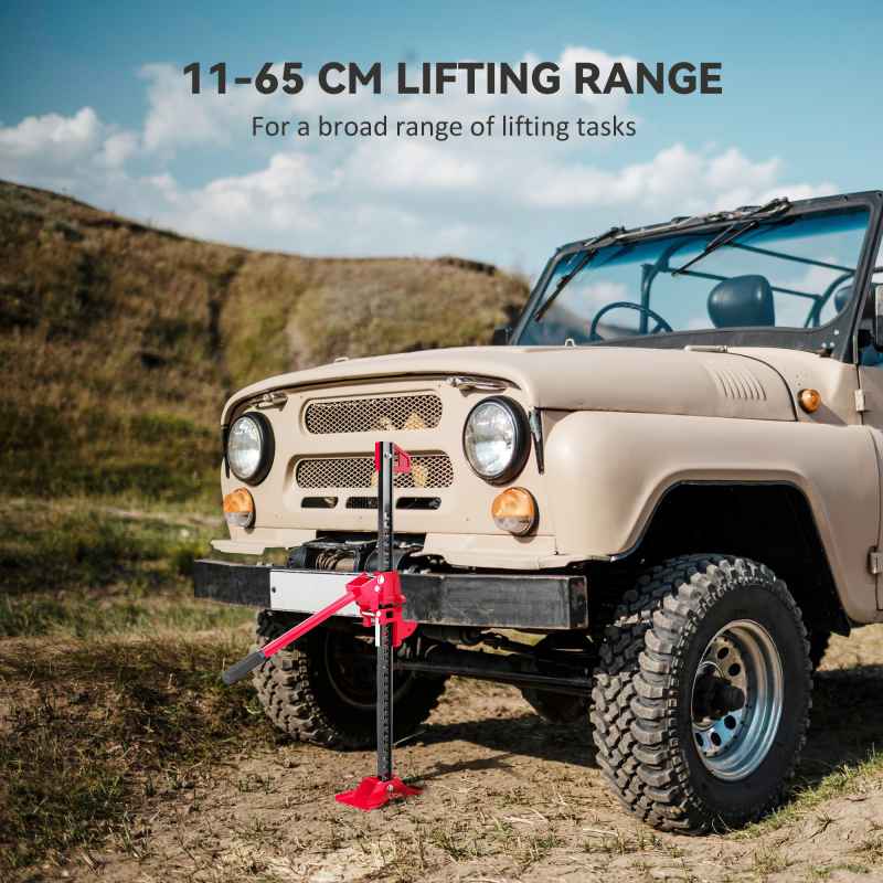 HOMCOM 3 Tonne Farm Jack, 33" High Lift Jack for 4x4 Tractors Trucks Agricultural Lifting, Red