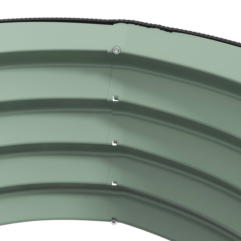 Outsunny Steel Raised Beds for Garden Set of 2, Outdoor Elevated Planter Box with Safety Edging, Easy-to-assemble Stock Tank for Growing Flowers, Herbs and Vegetables, Green