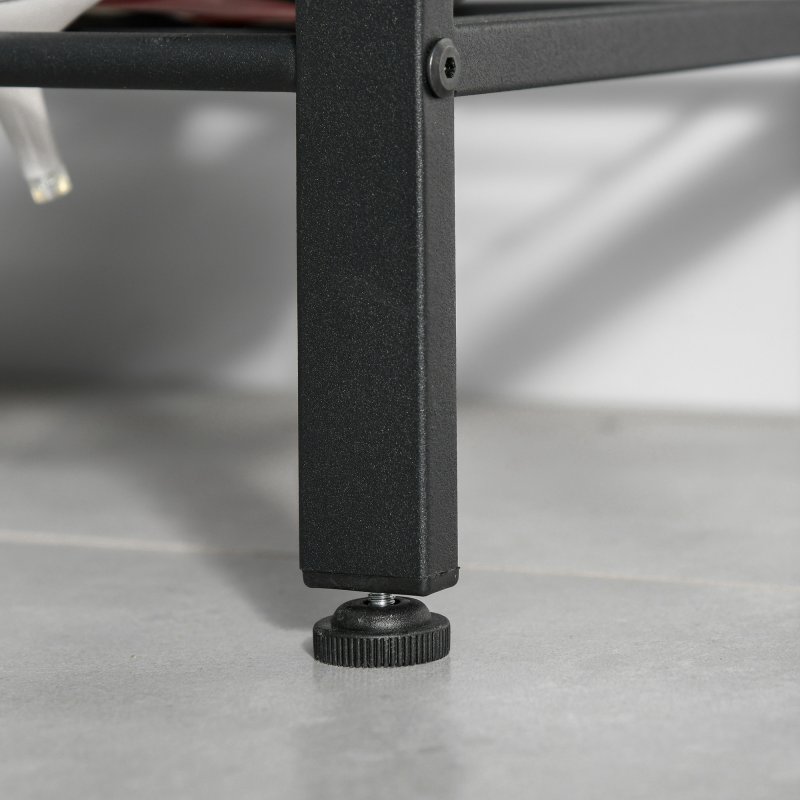 HOMCOM Coat Rack Stand Industrial hallway Shoe Rack Removable Hooks Metal Wood Hangers Storage Cabinet Rustic Brown 72LX34WX185H(cm)