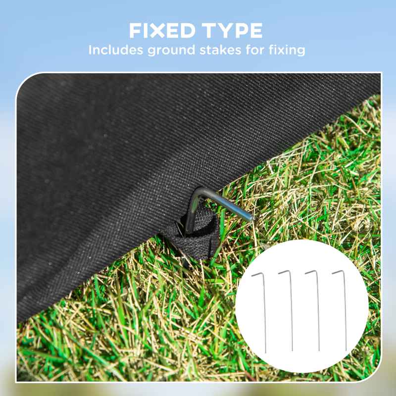 PawHut Foldable Pet Carrier for Miniature Dogs, Portable Cat Carrier Bag Soft Side Fabric Dog Crate with Removable Mat, Breathable Mesh, Ground Stakes, 46L x 36W x 41H cm - Black