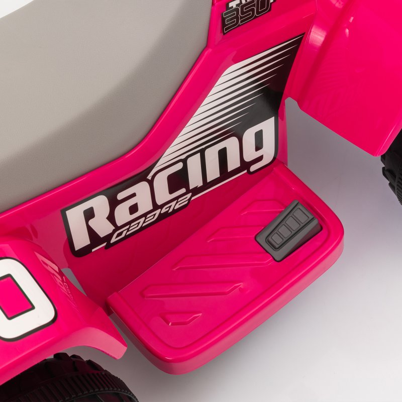 AIYAPLAY 6V Electric Car for Kids, Battery Powered Kids ATV, Quad Bike with Forward Backward, LED Headlights, for Ages 18-36 Months, Pink
