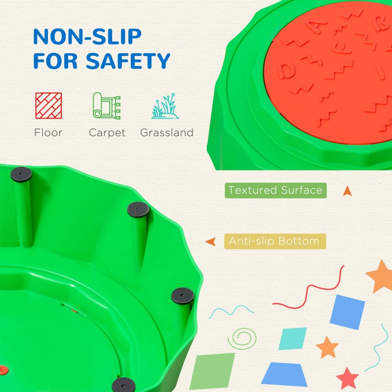 Outsunny 8 PCS Kids Stepping Stones Balance Beam w/ Non-Slip Surface and Bottom, Stackable Stepping Stones for Toddler