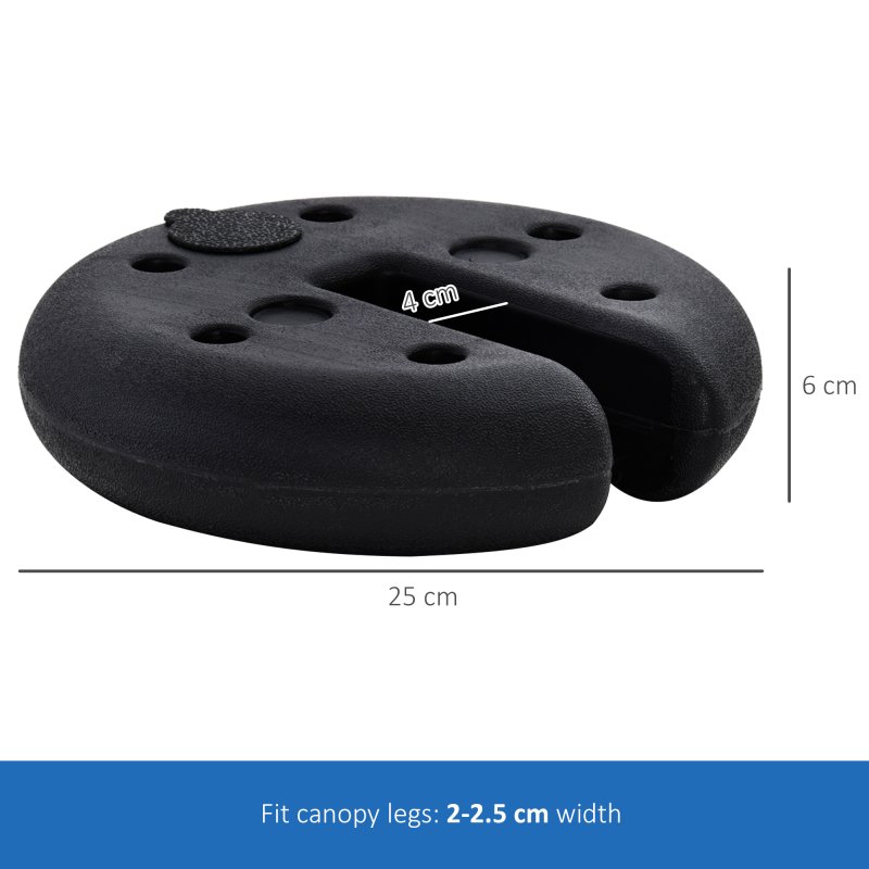 Outsunny Pop up Canopy Weight Set of 4, Heavy Duty Sand Fillable Tent Leg Weights for Marquee Party Tent Canopy, Total 20kg