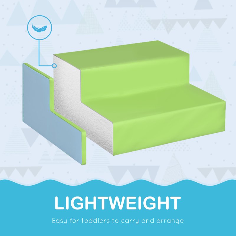 HOMCOM 6 Piece Soft Play Equipment, Kids Foam Blocks Toys for Climb and Crawl, Indoor Activity Play Set Playground for Toddler 1-3 Years Old, Pink