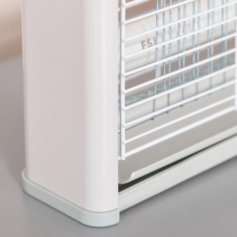 Outsunny 30W Electric Fly Zapper, Bug Zapper with UK Plug, 2 UV Bulbs, Hanging Chain, On/Off Switch and Removable Catch Tray, 60?O Coverage Insect Mosquito Killer for Indoor and Outdoor Use, Grey