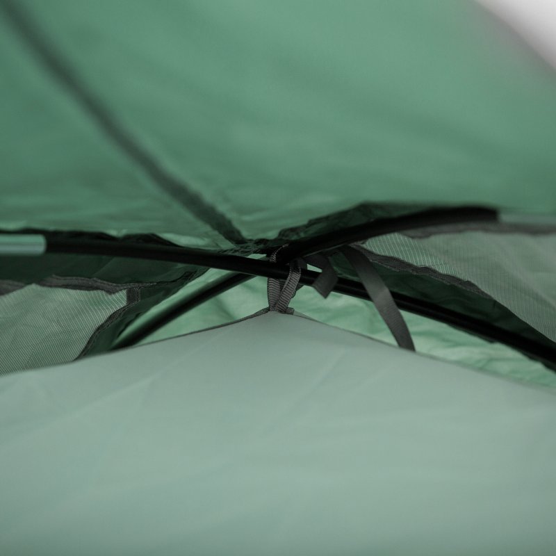 Outsunny Two-Man Camping Tent Dome Tent with Weatherproof Shell, Vestibule & Windows, for Fishing & Hiking, Green and Grey