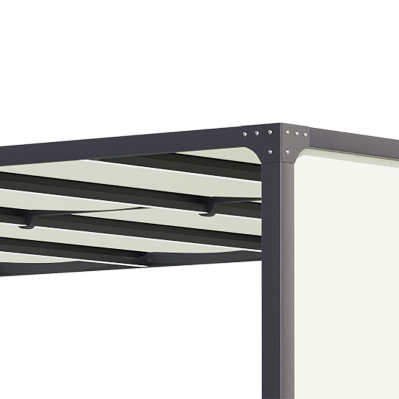 Outsunny 3 x 4m Metal Pergola with LED Lights, Outdoor Garden Pergola with Sliding Roof, Solar Powered, for BBQ, Cream White