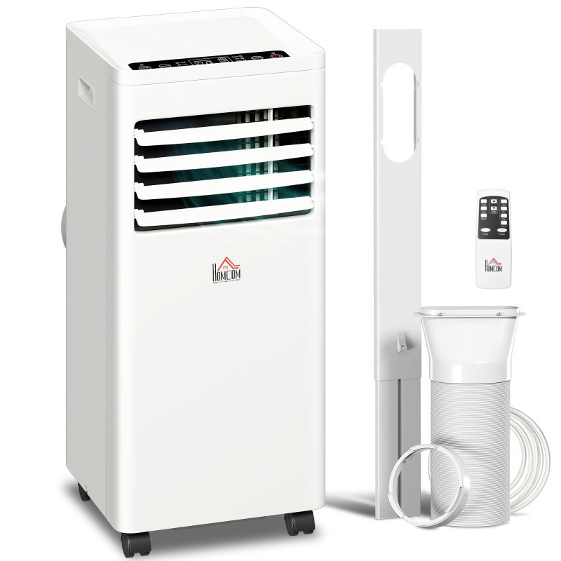 HOMCOM 5000 BTU Air Conditioning Unit, 3-in-1 Portable Air Conditioner, Dehumidifier, Cooling Fan with 2 Speeds, 24H Timer, Remote Control, Digital Display, Window Venting Kit, 18m²