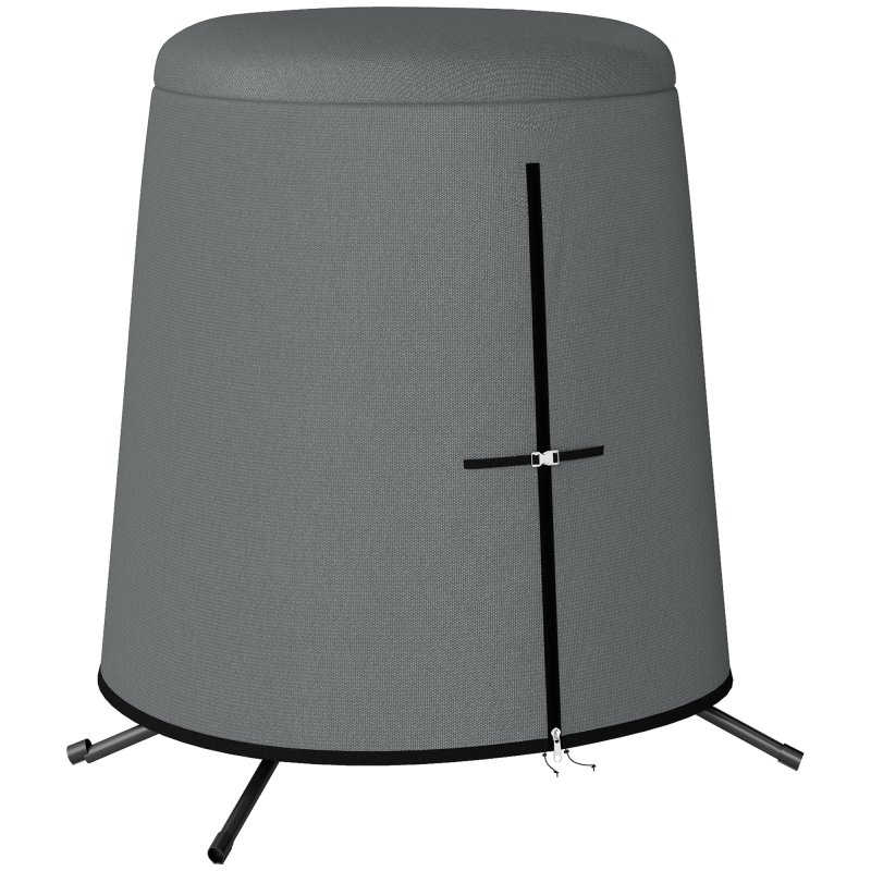 Outsunny Hanging Egg Chair Cover, Outdoor Single Swing Chair Cover, Waterproof Anti-dust Furniture Protector with Zipper, 300D Oxford Fabric for 200 x 230 cm Stand, Grey
