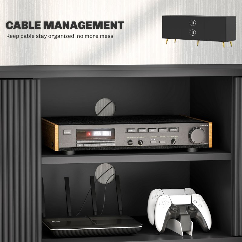 HOMCOM Modern TV Stand Cabinet for TVs up to 55