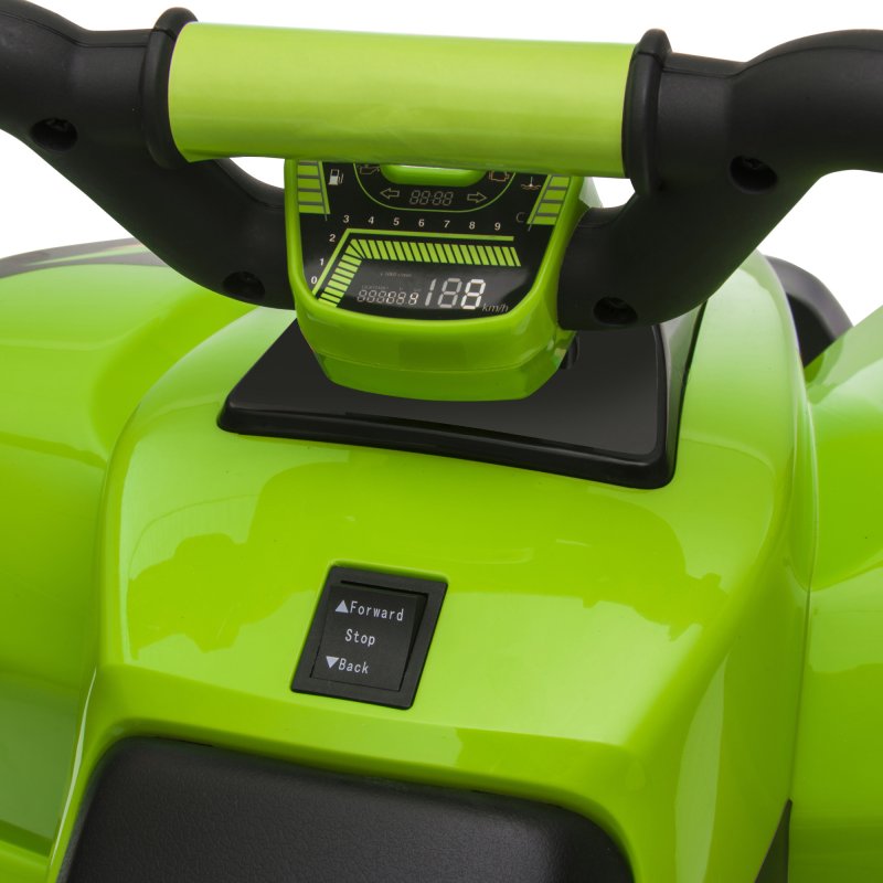 HOMCOM 6V Kids Electric Ride on Car All Terrain Vehicle Toy Quad Bike w/ Forward Reverse Functions Toddlers for 18-36 Months Old Green